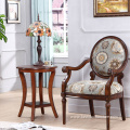 Carved Upholstery Side Armchair For Living Room